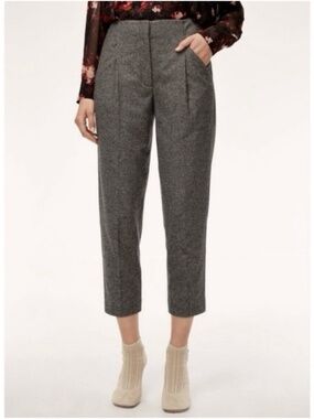 Aritzia Wilfred Chambery Wool Pant Dark Gray Twill 6